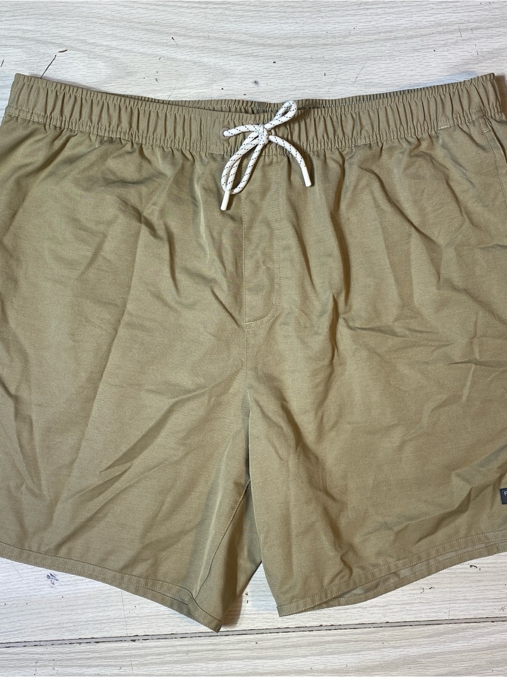 Free Fly Shorts Mens XXL Khaki Tan Elastic Waist Drawstring NWOT Casual Swim